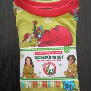 DR. SEUSS THE GRINCH 65TH ANNIVERSARY UNISEX TODDLER PAJAMA SET SIZE 5T